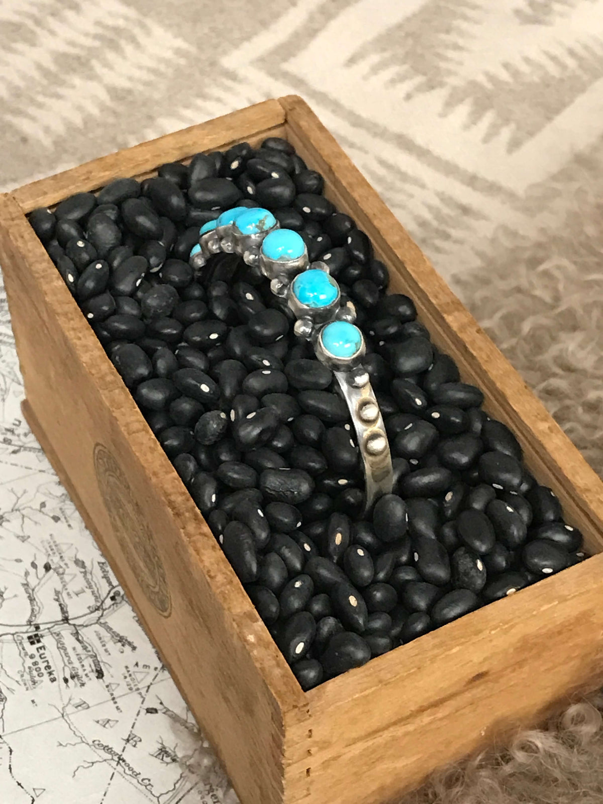 The Suagrtree Row Cuff-Bracelets & Cuffs-Calli Co., Turquoise and Silver Jewelry, Native American Handmade, Zuni Tribe, Navajo Tribe, Brock Texas