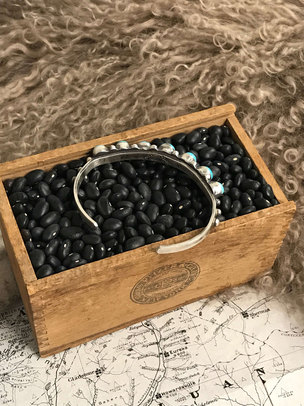 The Suagrtree Row Cuff-Bracelets & Cuffs-Calli Co., Turquoise and Silver Jewelry, Native American Handmade, Zuni Tribe, Navajo Tribe, Brock Texas