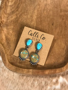 The Glendale Earrings, 35-Earrings-Calli Co., Turquoise and Silver Jewelry, Native American Handmade, Zuni Tribe, Navajo Tribe, Brock Texas