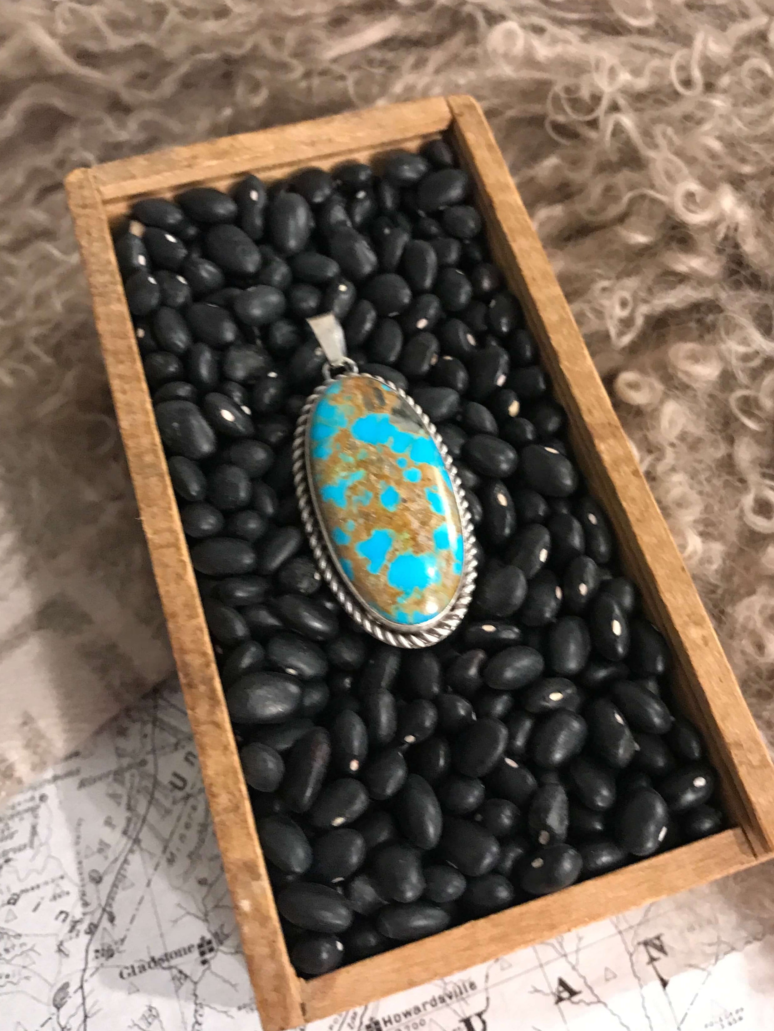 The Maricopa Pendant, 4-Pendants-Calli Co., Turquoise and Silver Jewelry, Native American Handmade, Zuni Tribe, Navajo Tribe, Brock Texas