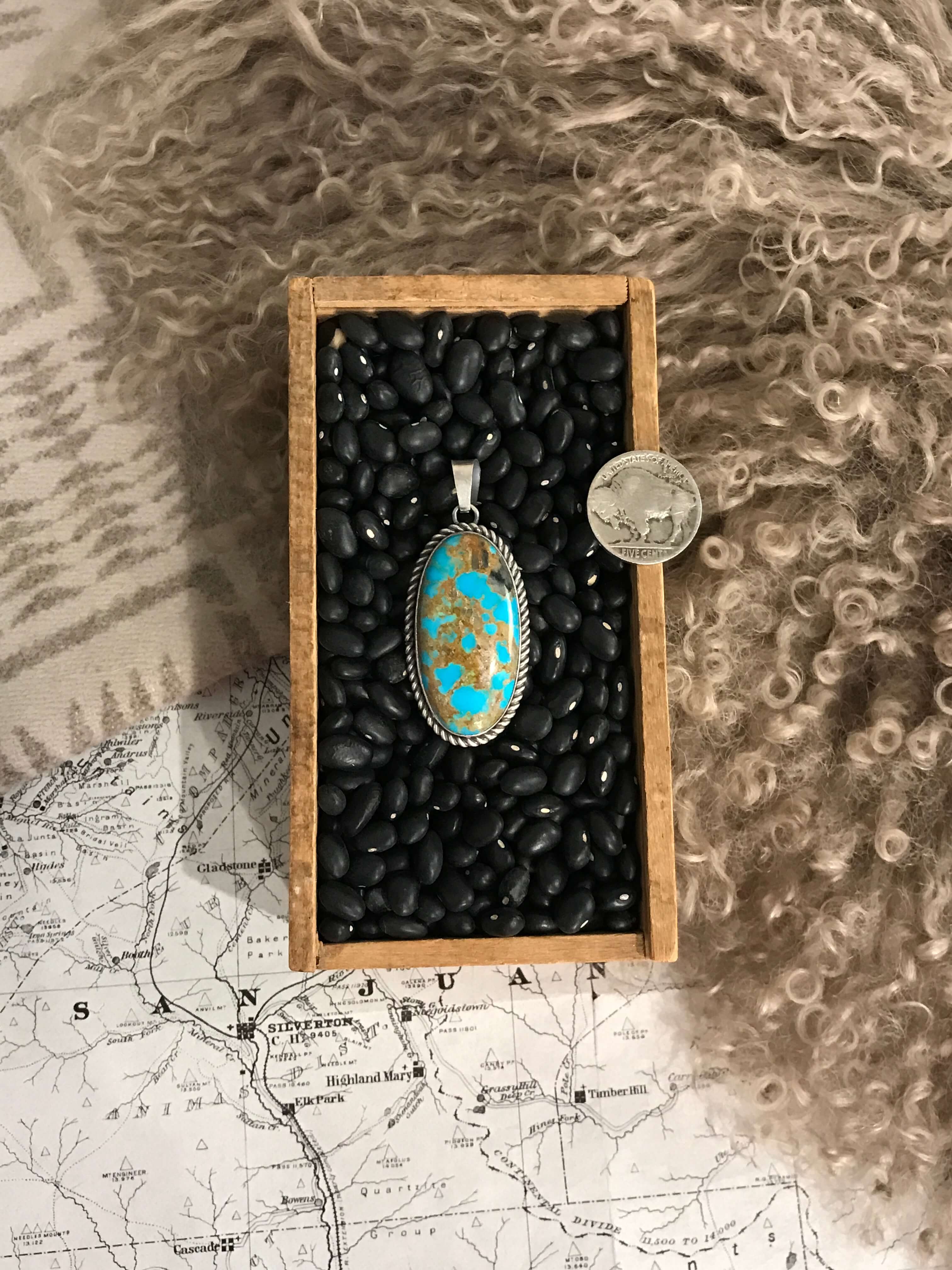 The Maricopa Pendant, 4-Pendants-Calli Co., Turquoise and Silver Jewelry, Native American Handmade, Zuni Tribe, Navajo Tribe, Brock Texas