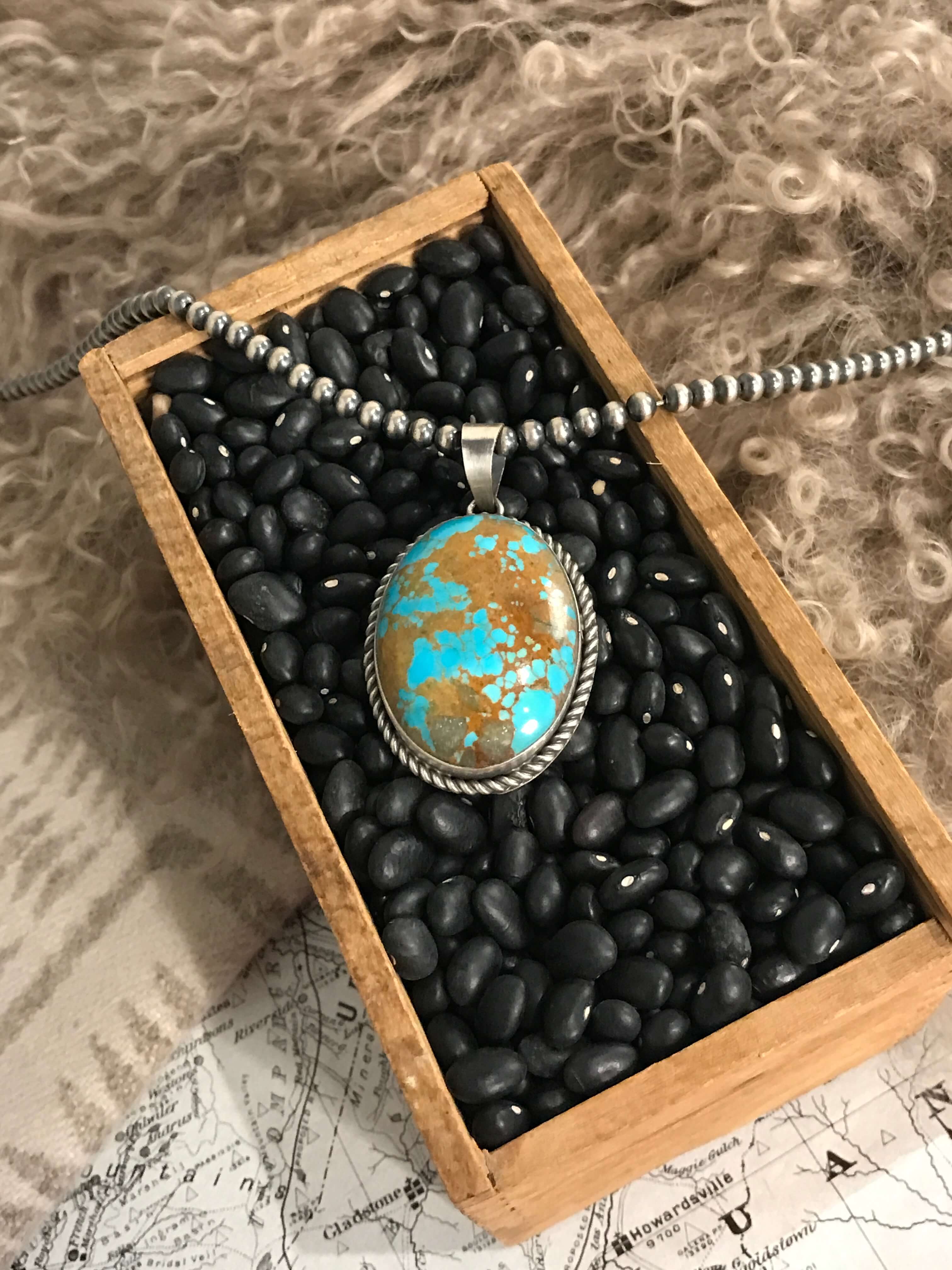 The Maricopa Pendant, 6-Pendants-Calli Co., Turquoise and Silver Jewelry, Native American Handmade, Zuni Tribe, Navajo Tribe, Brock Texas