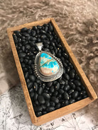 The Jesse Turquoise Pendant, 1-Pendants-Calli Co., Turquoise and Silver Jewelry, Native American Handmade, Zuni Tribe, Navajo Tribe, Brock Texas