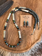 The Bardsey Navajo Pearl Necklace Set-Necklaces-Calli Co., Turquoise and Silver Jewelry, Native American Handmade, Zuni Tribe, Navajo Tribe, Brock Texas