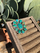 The Mel Adjustable Cluster Ring, 1-Rings-Calli Co., Turquoise and Silver Jewelry, Native American Handmade, Zuni Tribe, Navajo Tribe, Brock Texas