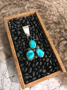 The Bane Turquoise Pendant, 1-Pendants-Calli Co., Turquoise and Silver Jewelry, Native American Handmade, Zuni Tribe, Navajo Tribe, Brock Texas