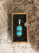 The Bryce Turquoise Pendant, 2-Pendants-Calli Co., Turquoise and Silver Jewelry, Native American Handmade, Zuni Tribe, Navajo Tribe, Brock Texas