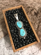 The Bryce Turquoise Pendant, 3-Pendants-Calli Co., Turquoise and Silver Jewelry, Native American Handmade, Zuni Tribe, Navajo Tribe, Brock Texas