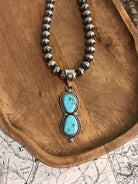 The Bryce Turquoise Pendant, 3-Pendants-Calli Co., Turquoise and Silver Jewelry, Native American Handmade, Zuni Tribe, Navajo Tribe, Brock Texas