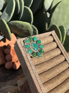 The Mel Adjustable Cluster Ring, 2-Rings-Calli Co., Turquoise and Silver Jewelry, Native American Handmade, Zuni Tribe, Navajo Tribe, Brock Texas