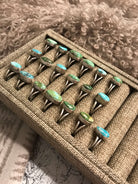 The Remington Rings-Rings-Calli Co., Turquoise and Silver Jewelry, Native American Handmade, Zuni Tribe, Navajo Tribe, Brock Texas