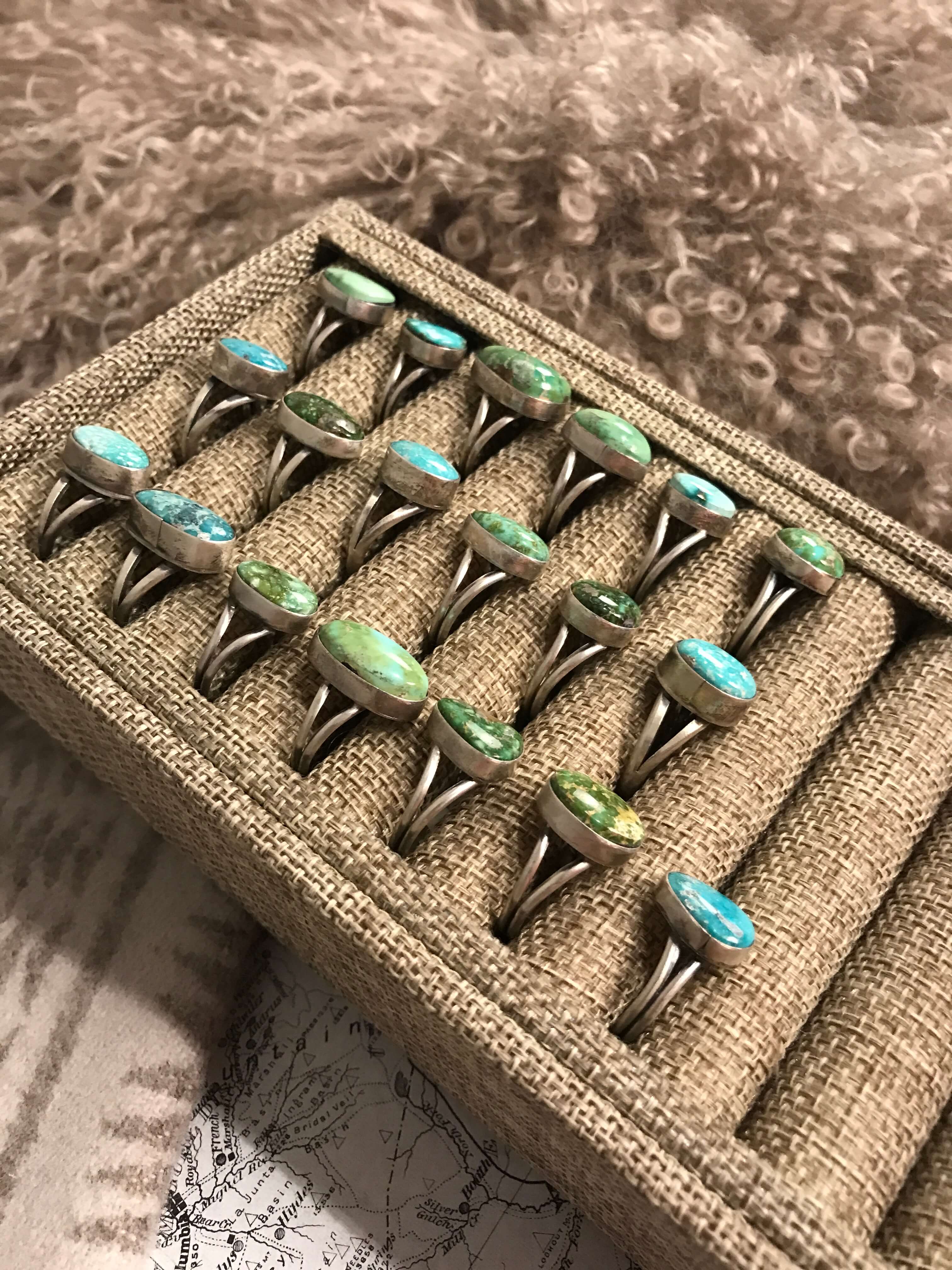 The Remington Rings-Rings-Calli Co., Turquoise and Silver Jewelry, Native American Handmade, Zuni Tribe, Navajo Tribe, Brock Texas