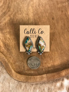 The Turquoise Studs, 18-Earrings-Calli Co., Turquoise and Silver Jewelry, Native American Handmade, Zuni Tribe, Navajo Tribe, Brock Texas
