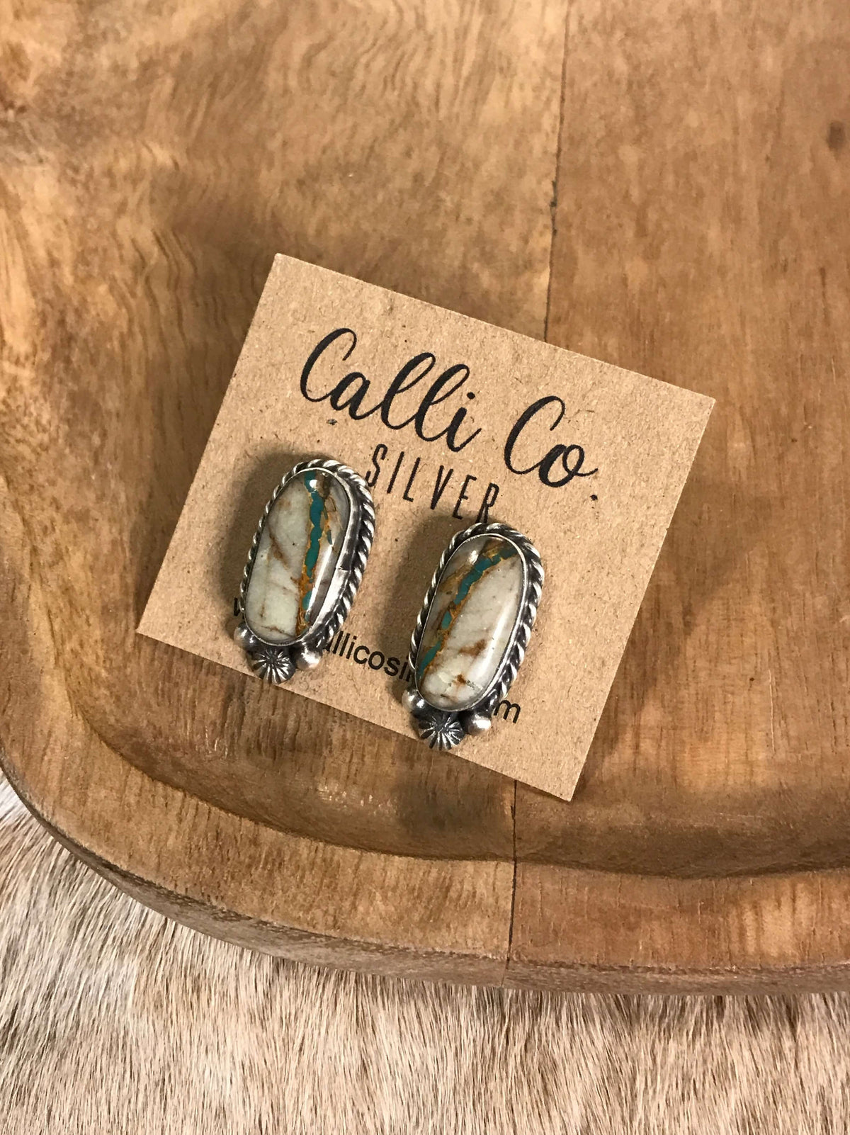 The Turquoise Studs, 19-Earrings-Calli Co., Turquoise and Silver Jewelry, Native American Handmade, Zuni Tribe, Navajo Tribe, Brock Texas