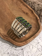 The Tombstone Row Cuff-Bracelets & Cuffs-Calli Co., Turquoise and Silver Jewelry, Native American Handmade, Zuni Tribe, Navajo Tribe, Brock Texas