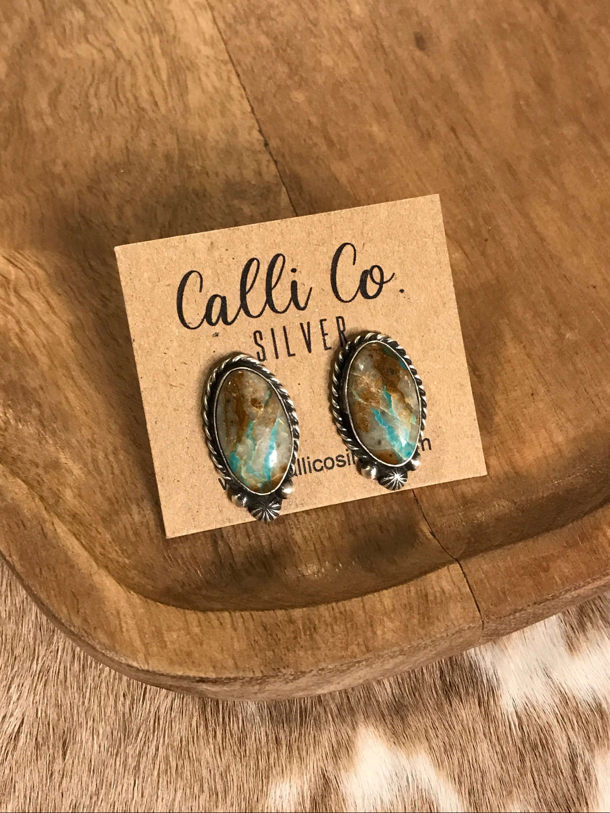 The Turquoise Studs, 22-Earrings-Calli Co., Turquoise and Silver Jewelry, Native American Handmade, Zuni Tribe, Navajo Tribe, Brock Texas