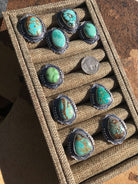 The Geneva Turquoise Rings-Rings-Calli Co., Turquoise and Silver Jewelry, Native American Handmade, Zuni Tribe, Navajo Tribe, Brock Texas