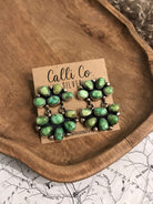 The Los Trece Earrings-Earrings-Calli Co., Turquoise and Silver Jewelry, Native American Handmade, Zuni Tribe, Navajo Tribe, Brock Texas