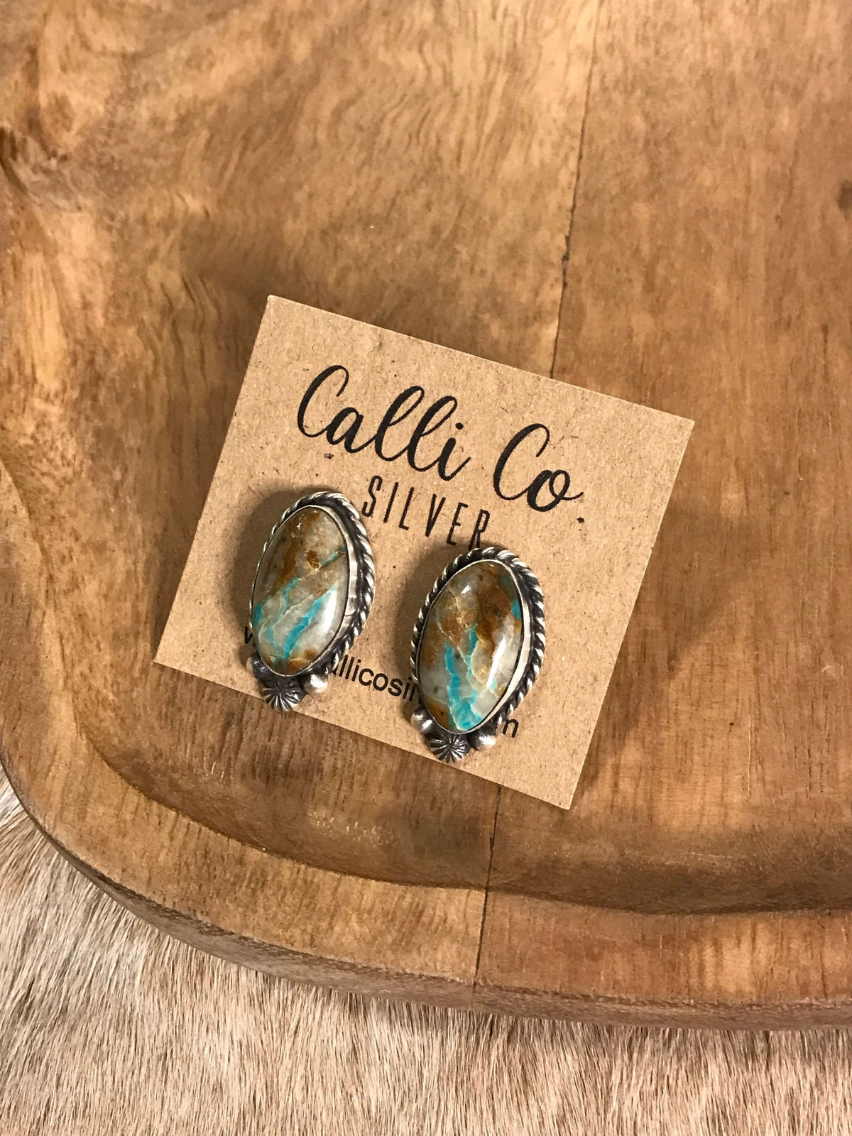 The Turquoise Studs, 22-Earrings-Calli Co., Turquoise and Silver Jewelry, Native American Handmade, Zuni Tribe, Navajo Tribe, Brock Texas