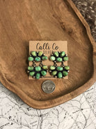 The Los Trece Earrings-Earrings-Calli Co., Turquoise and Silver Jewelry, Native American Handmade, Zuni Tribe, Navajo Tribe, Brock Texas