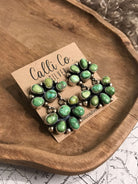 The Los Trece Earrings-Earrings-Calli Co., Turquoise and Silver Jewelry, Native American Handmade, Zuni Tribe, Navajo Tribe, Brock Texas