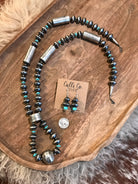 The Blainey Turquoise Jacla Necklace Set-Necklaces-Calli Co., Turquoise and Silver Jewelry, Native American Handmade, Zuni Tribe, Navajo Tribe, Brock Texas