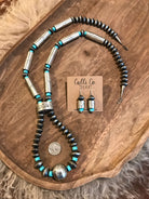 The Palafox Turquoise Jacla Necklace Set-Necklaces-Calli Co., Turquoise and Silver Jewelry, Native American Handmade, Zuni Tribe, Navajo Tribe, Brock Texas