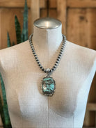 The Lawrence Turquoise Pendant-Pendants-Calli Co., Turquoise and Silver Jewelry, Native American Handmade, Zuni Tribe, Navajo Tribe, Brock Texas