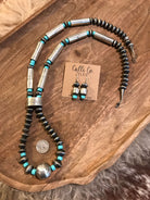 The Warrawee Turquoise Jacla Necklace Set-Necklaces-Calli Co., Turquoise and Silver Jewelry, Native American Handmade, Zuni Tribe, Navajo Tribe, Brock Texas