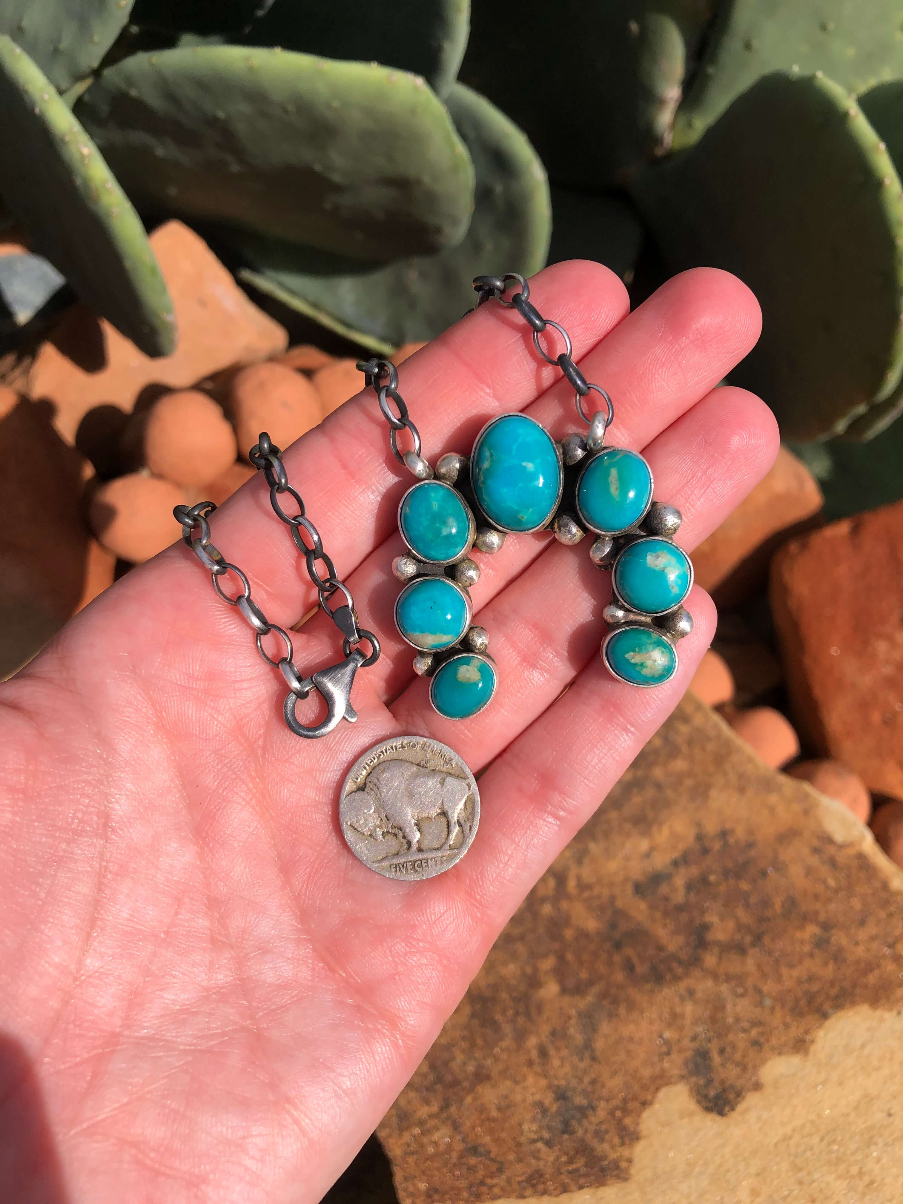 The Naja Necklace, 25-Necklaces-Calli Co., Turquoise and Silver Jewelry, Native American Handmade, Zuni Tribe, Navajo Tribe, Brock Texas
