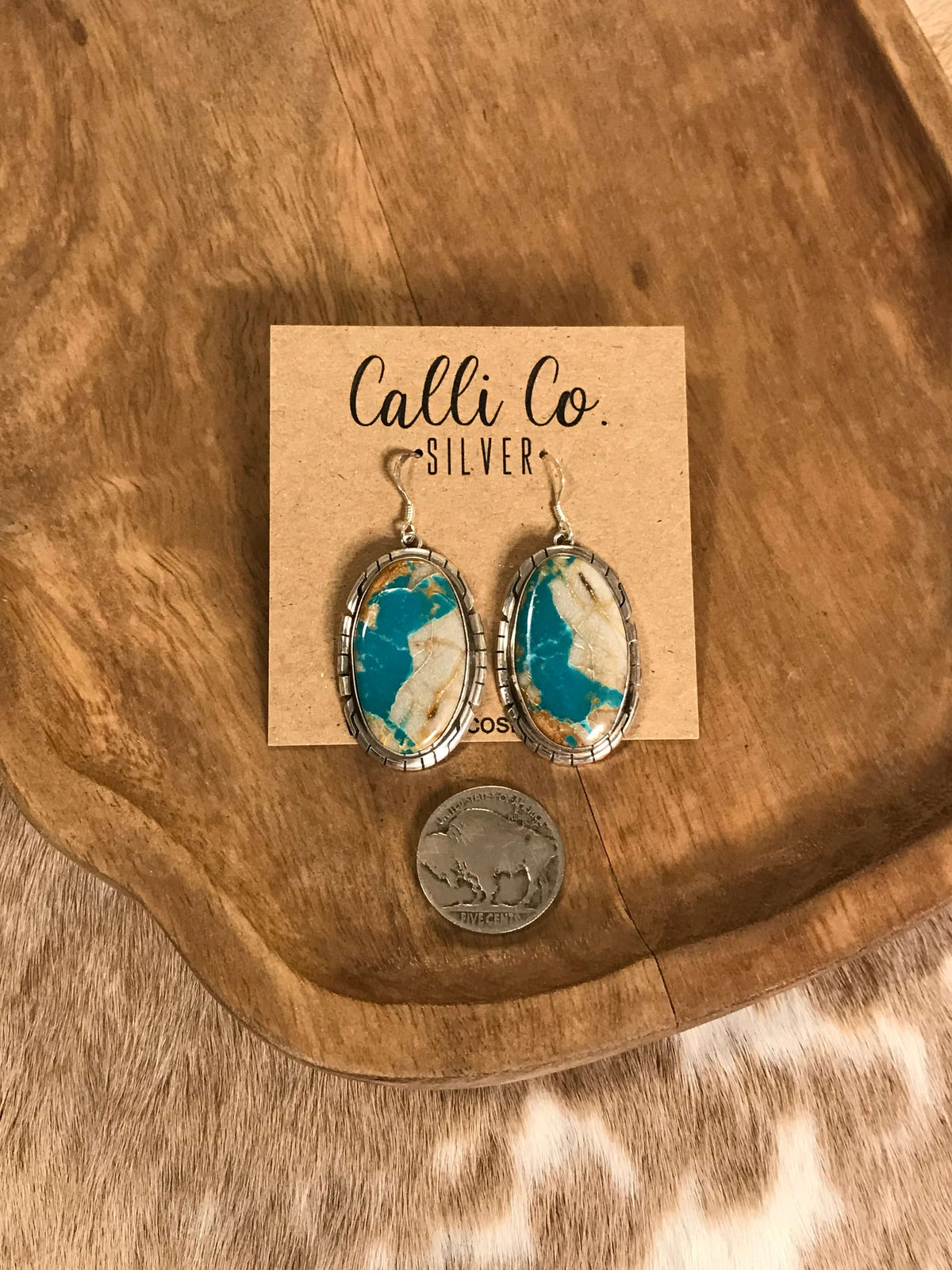 The Turquoise Dangles, 33-Earrings-Calli Co., Turquoise and Silver Jewelry, Native American Handmade, Zuni Tribe, Navajo Tribe, Brock Texas