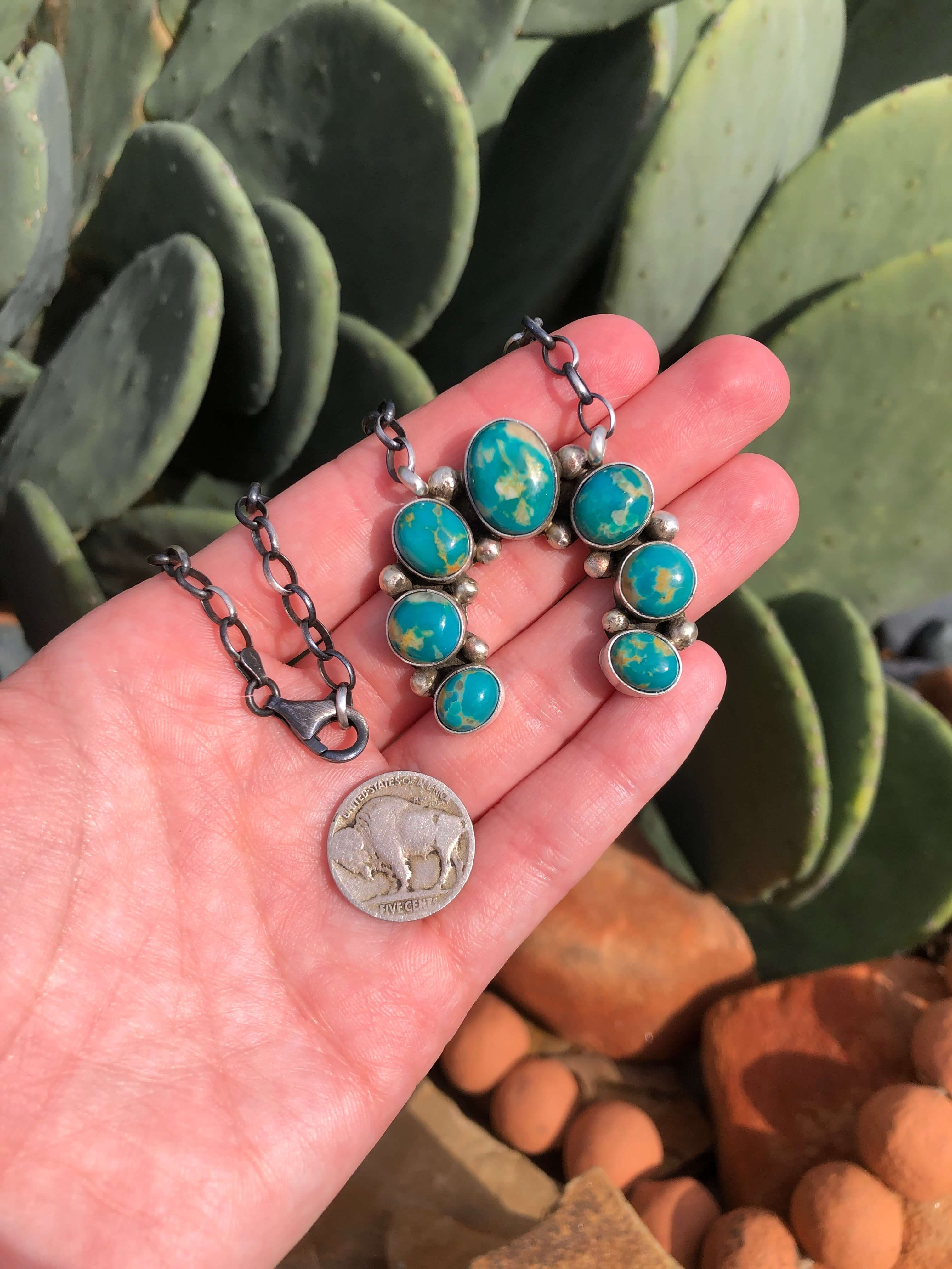 The Naja Necklace, 22-Necklaces-Calli Co., Turquoise and Silver Jewelry, Native American Handmade, Zuni Tribe, Navajo Tribe, Brock Texas