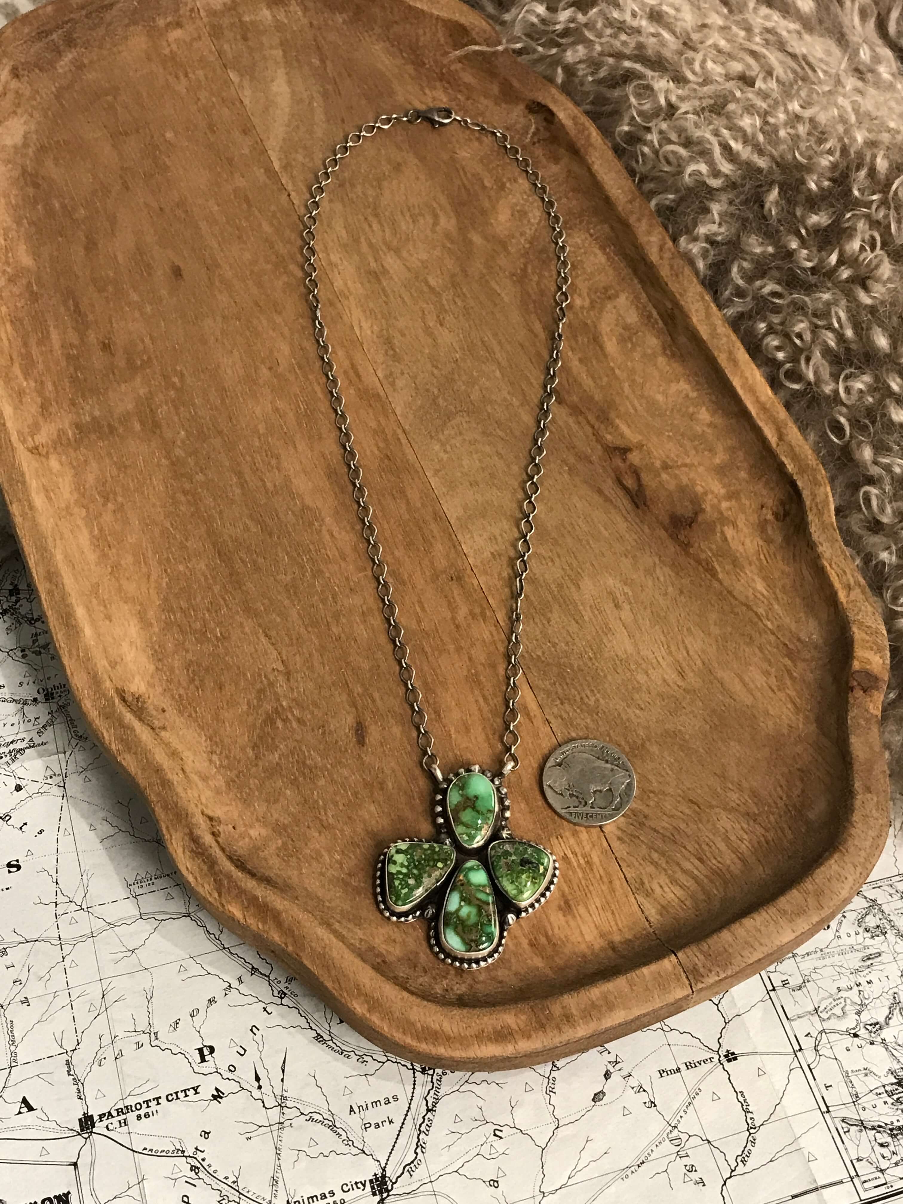 The Ark Necklace-Necklaces-Calli Co., Turquoise and Silver Jewelry, Native American Handmade, Zuni Tribe, Navajo Tribe, Brock Texas