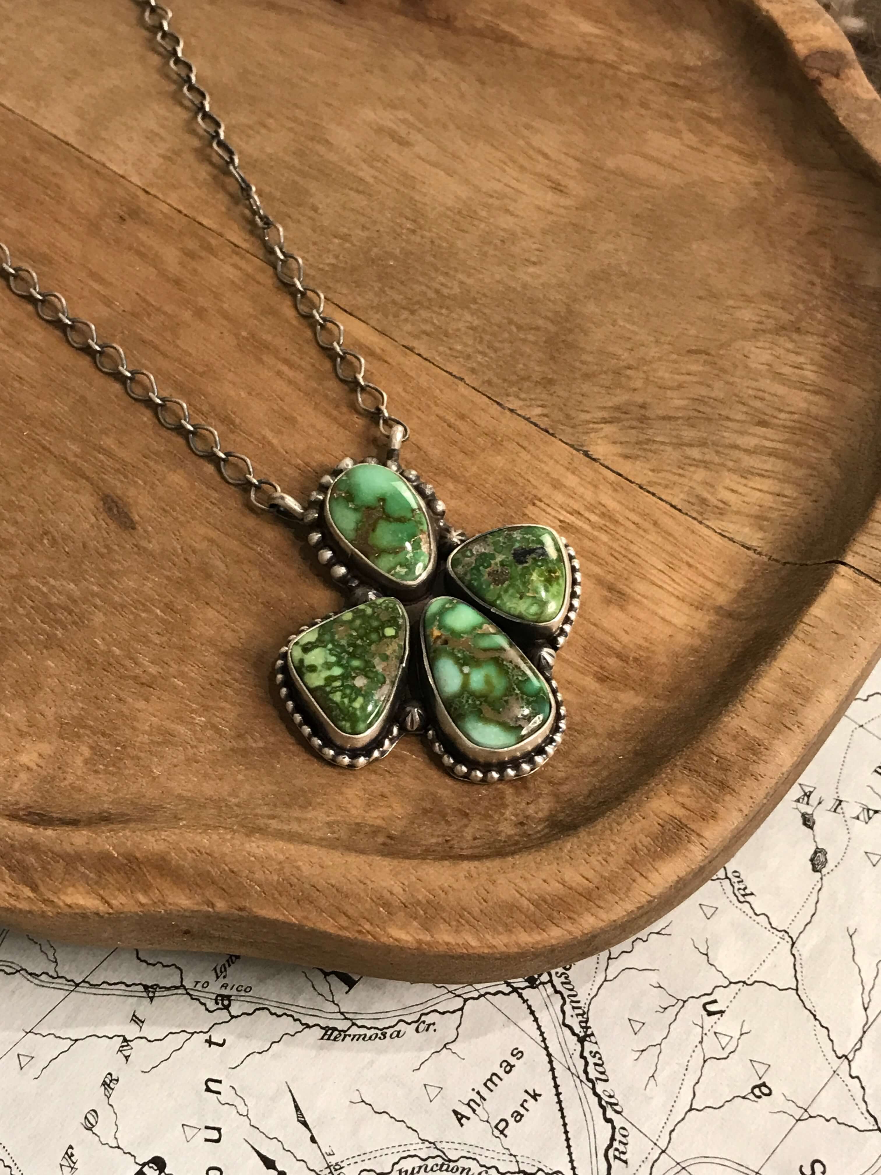 The Ark Necklace-Necklaces-Calli Co., Turquoise and Silver Jewelry, Native American Handmade, Zuni Tribe, Navajo Tribe, Brock Texas