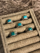 The Moab Rings in Turquoise-Rings-Calli Co., Turquoise and Silver Jewelry, Native American Handmade, Zuni Tribe, Navajo Tribe, Brock Texas