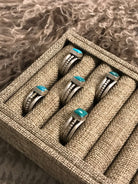 The Moab Rings in Turquoise-Rings-Calli Co., Turquoise and Silver Jewelry, Native American Handmade, Zuni Tribe, Navajo Tribe, Brock Texas