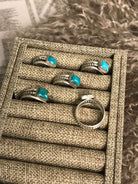 The Moab Rings in Turquoise-Rings-Calli Co., Turquoise and Silver Jewelry, Native American Handmade, Zuni Tribe, Navajo Tribe, Brock Texas