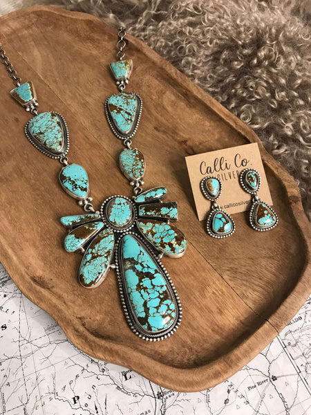 Navajo Handmade Turquoise Statement Necklace | Calli Co Silver