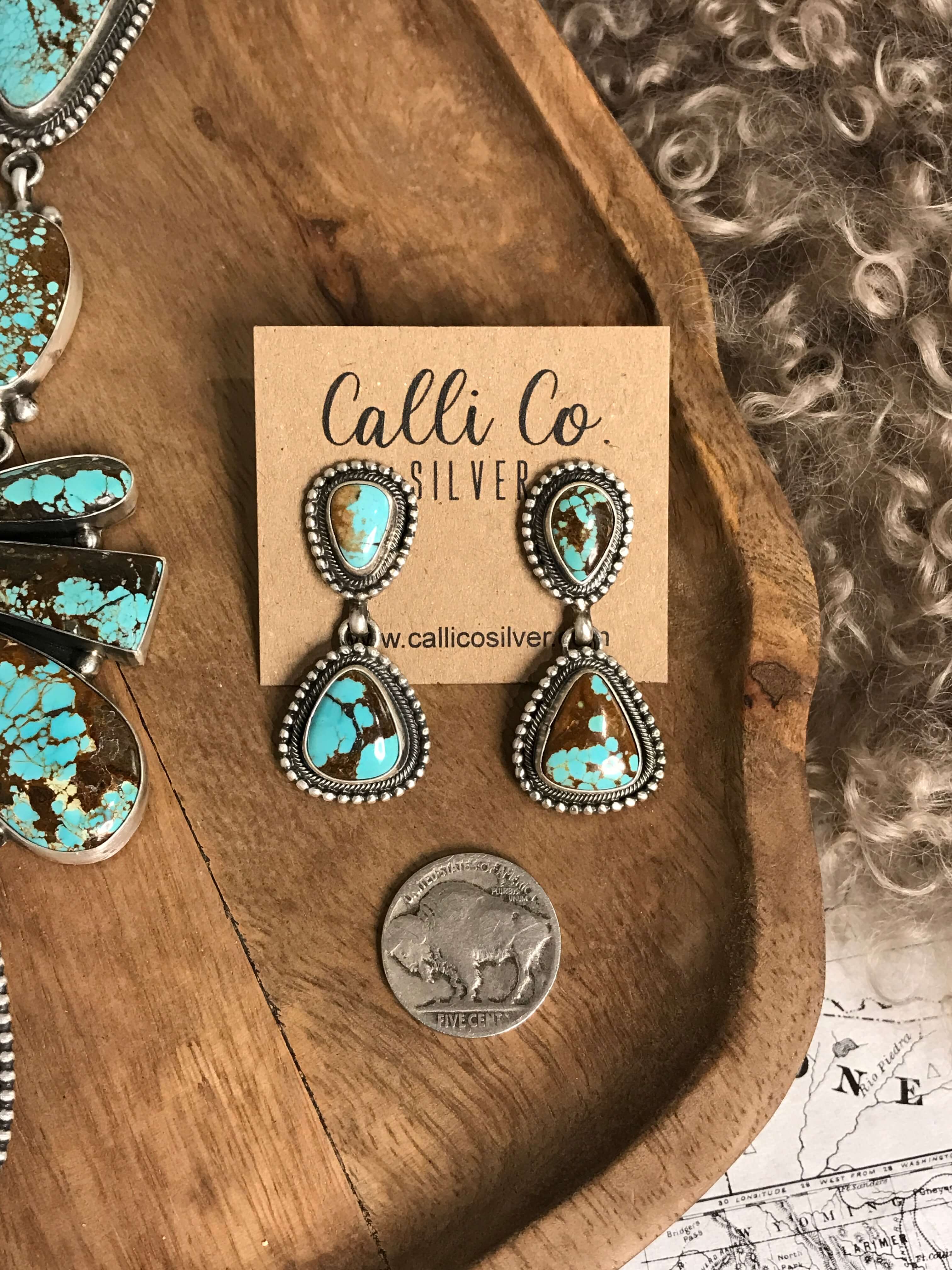 The Alabaster Turquoise Statement Necklace Set-Necklaces-Calli Co., Turquoise and Silver Jewelry, Native American Handmade, Zuni Tribe, Navajo Tribe, Brock Texas