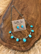 The Trentaz Turquoise Necklace Set, 3-Necklaces-Calli Co., Turquoise and Silver Jewelry, Native American Handmade, Zuni Tribe, Navajo Tribe, Brock Texas