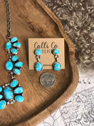 The Jolene Turquoise Statement Necklace Set-Necklaces-Calli Co., Turquoise and Silver Jewelry, Native American Handmade, Zuni Tribe, Navajo Tribe, Brock Texas
