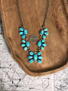 The Jolene Turquoise Statement Necklace Set-Necklaces-Calli Co., Turquoise and Silver Jewelry, Native American Handmade, Zuni Tribe, Navajo Tribe, Brock Texas