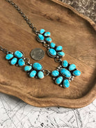 The Jolene Turquoise Statement Necklace Set-Necklaces-Calli Co., Turquoise and Silver Jewelry, Native American Handmade, Zuni Tribe, Navajo Tribe, Brock Texas