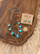 The Trentaz Turquoise Necklace Set, 2-Necklaces-Calli Co., Turquoise and Silver Jewelry, Native American Handmade, Zuni Tribe, Navajo Tribe, Brock Texas