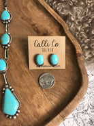 The Lakota Turquoise Lariat Necklace Set-Necklaces-Calli Co., Turquoise and Silver Jewelry, Native American Handmade, Zuni Tribe, Navajo Tribe, Brock Texas
