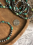 The Camino Green Stretch Bracelet-Bracelets & Cuffs-Calli Co., Turquoise and Silver Jewelry, Native American Handmade, Zuni Tribe, Navajo Tribe, Brock Texas