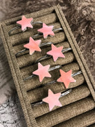 The Stardust Pink Conch Cuffs-Bracelets & Cuffs-Calli Co., Turquoise and Silver Jewelry, Native American Handmade, Zuni Tribe, Navajo Tribe, Brock Texas