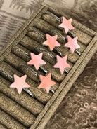 The Stardust Pink Conch Cuffs-Bracelets & Cuffs-Calli Co., Turquoise and Silver Jewelry, Native American Handmade, Zuni Tribe, Navajo Tribe, Brock Texas