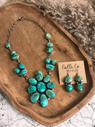 The Oakhaven Turquoise Statement Necklace Set-Necklaces-Calli Co., Turquoise and Silver Jewelry, Native American Handmade, Zuni Tribe, Navajo Tribe, Brock Texas