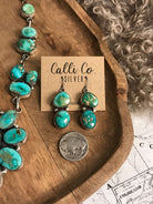 The Oakhaven Turquoise Statement Necklace Set-Necklaces-Calli Co., Turquoise and Silver Jewelry, Native American Handmade, Zuni Tribe, Navajo Tribe, Brock Texas